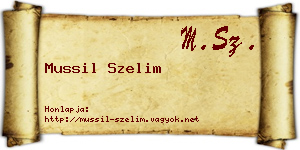 Mussil Szelim névjegykártya